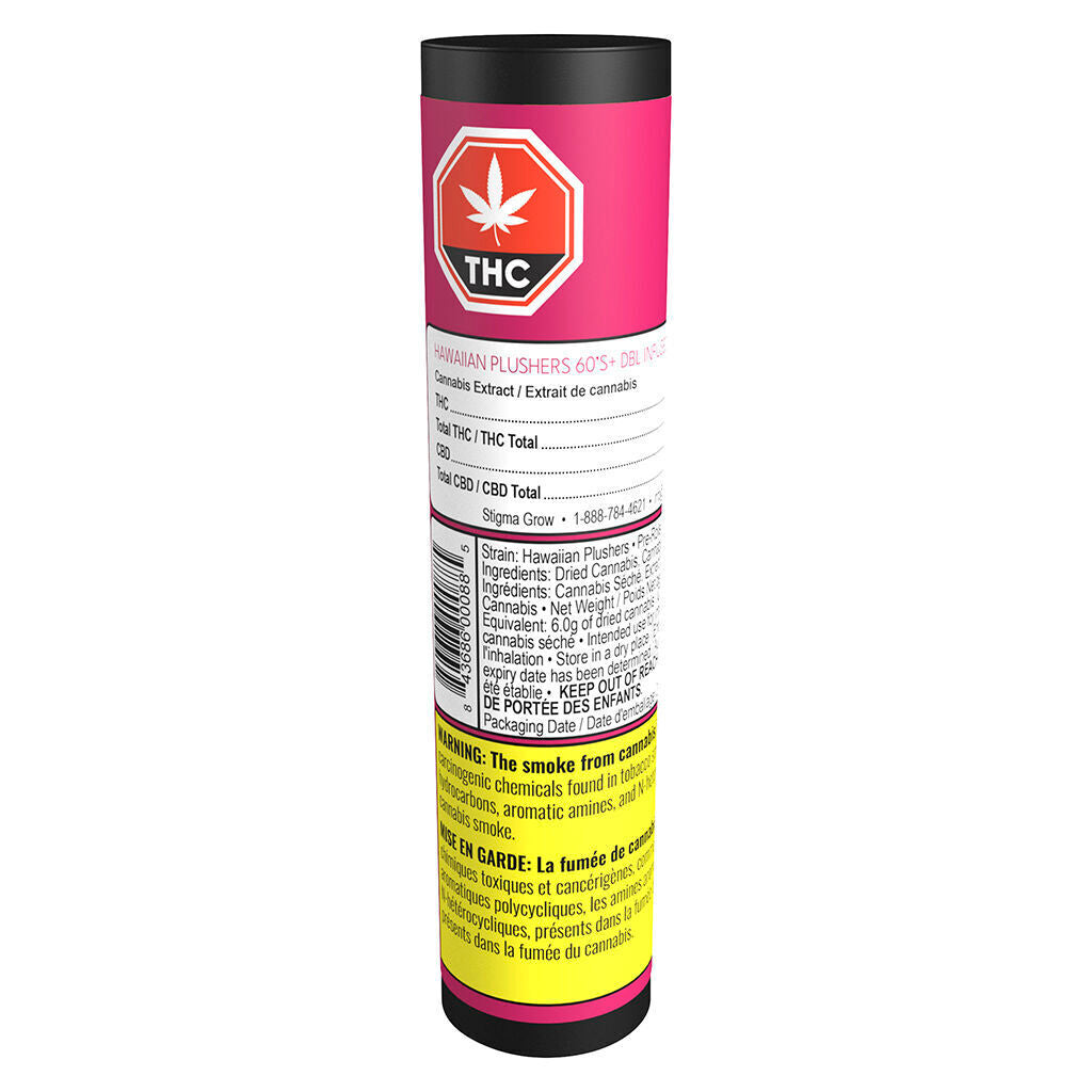 Hawaiian Plushers 60's+ Dbl Infused Pre-Roll - 