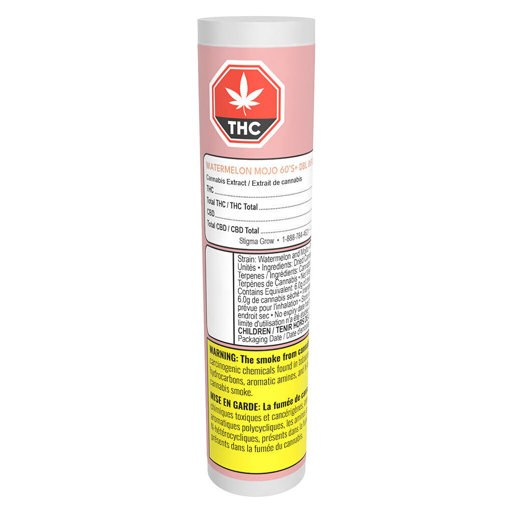 Watermelon Mojo 60's+ Dbl Infused Pre-roll - 