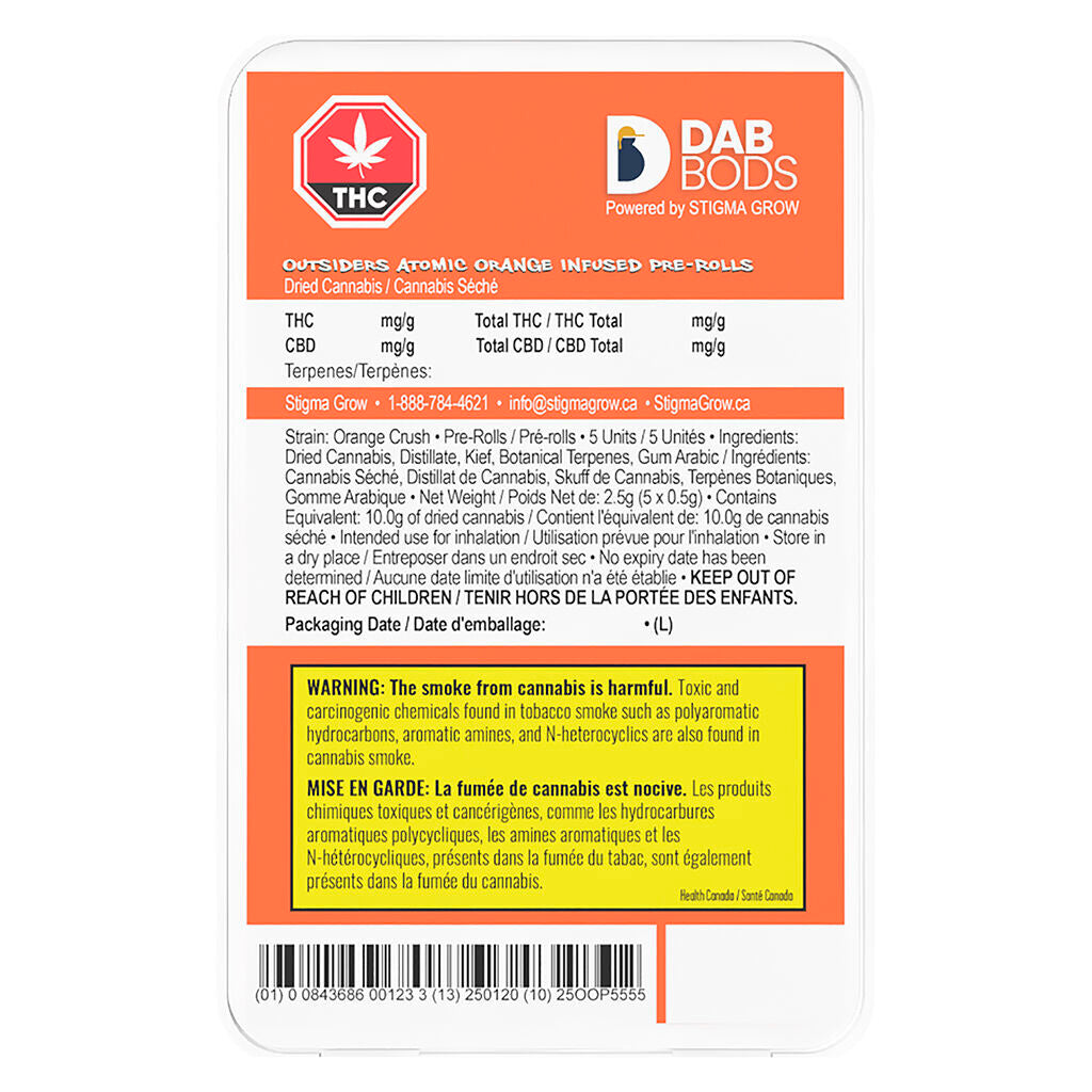 Outsiders Atomic Orange Infused Pre-Roll - 