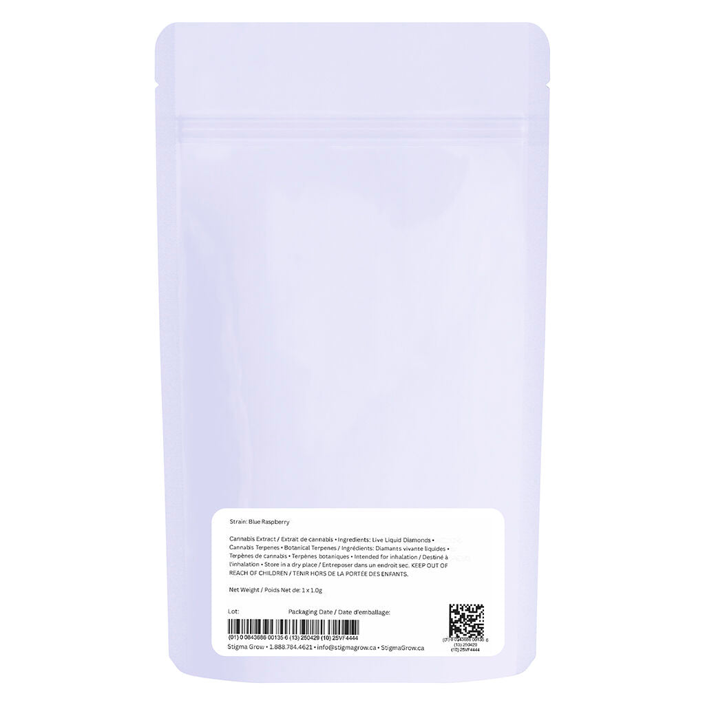 Bussin Blue Razz Live Liquid Diamond POSTLESS Vape Cart - 