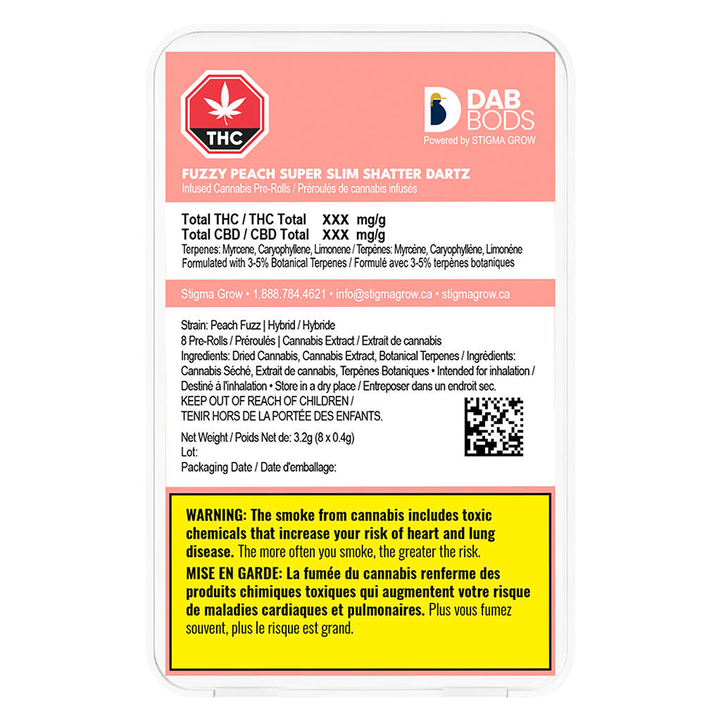 Fuzzy Peach Super Slim Shatter Dartz - 