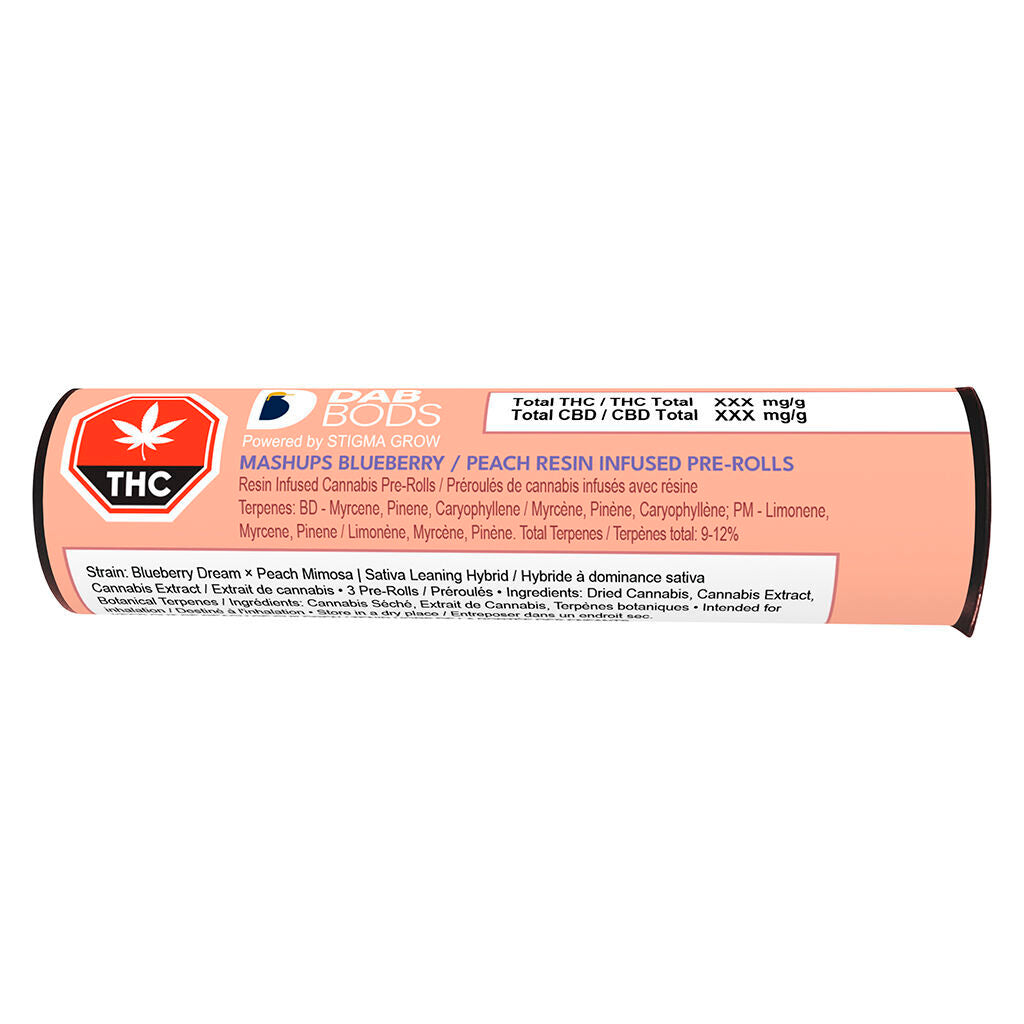 Mashups Blueberry / Peach Resin Infused Pre-Roll - 