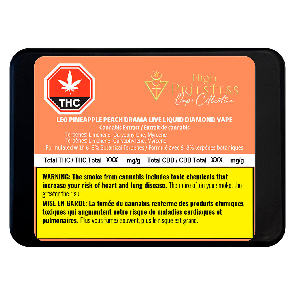 Leo Pineapple Peach Drama Live Liquid Diamond Vape - 