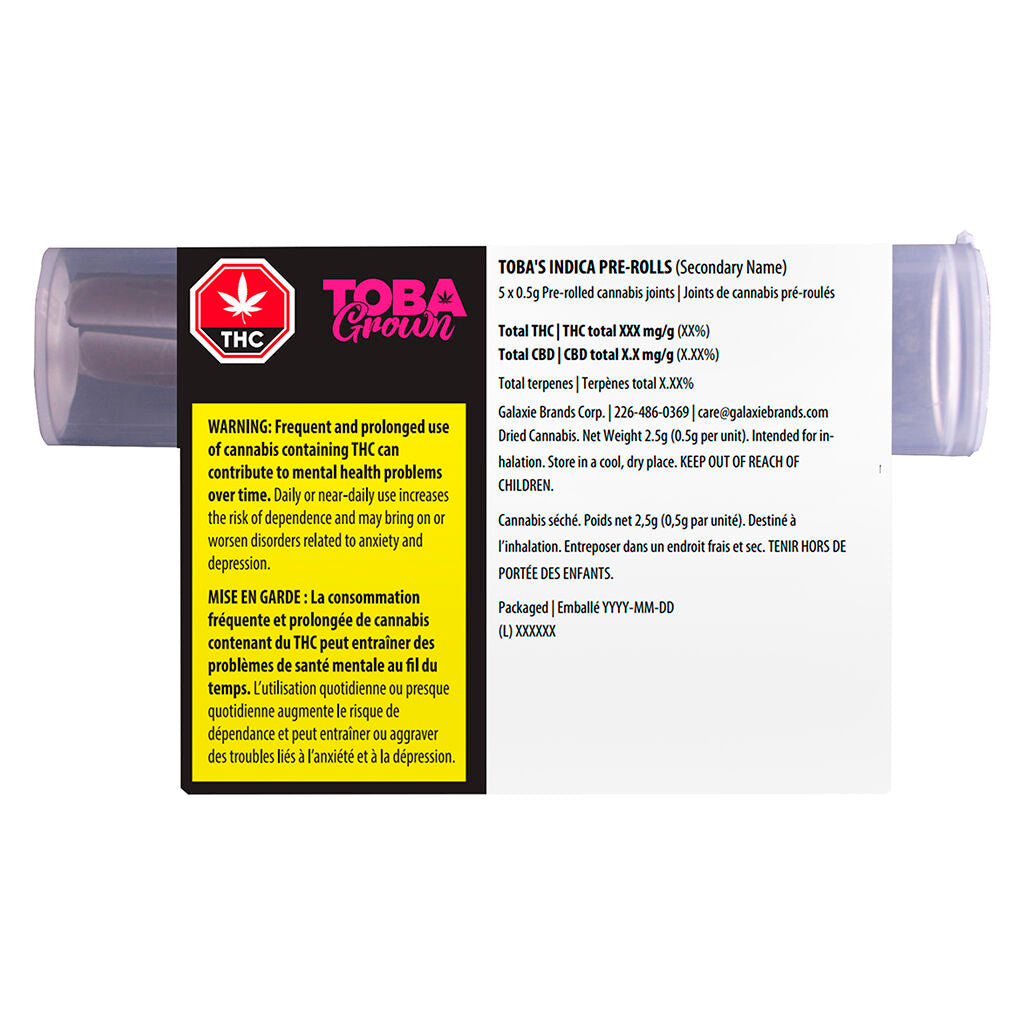 Toba's Indica Pre-Rolls