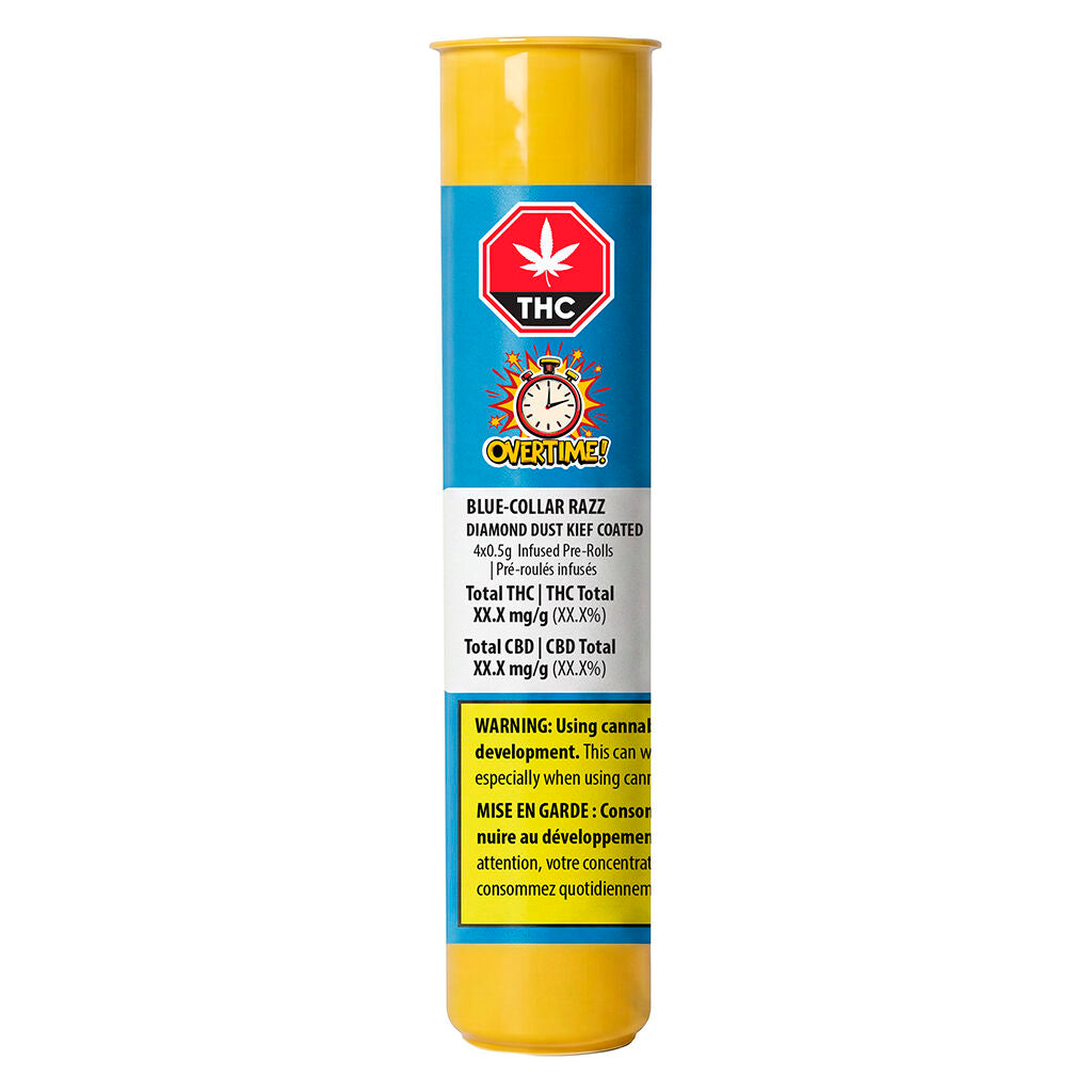 Blue Collar Razz Diamond Dust Kief Coated Infused Pre-Roll