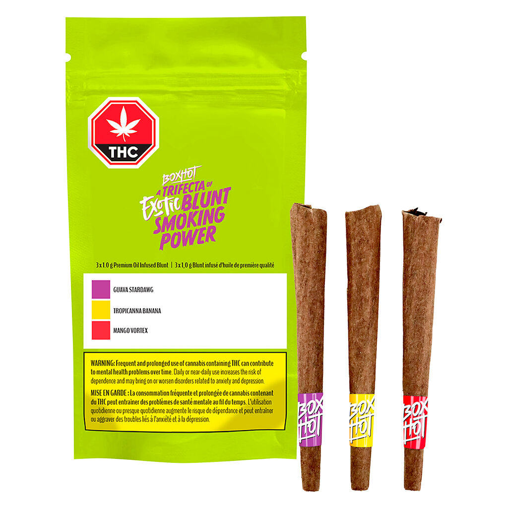 Trifecta of Exotic Blunt Smoking Power Infused Blunts - 
