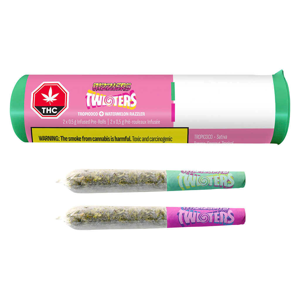 Twisters - Tropicoco & Watermelon Razzler Infused Pre-Roll - 