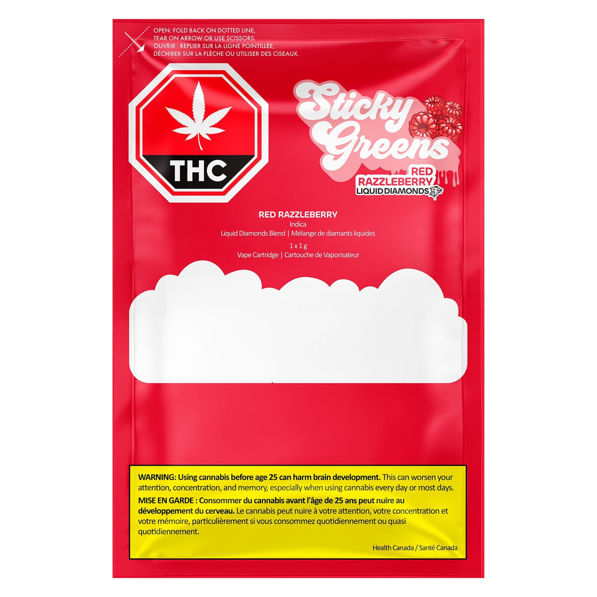 Red Razzleberry Liquid Diamond 510 Thread Cartridge