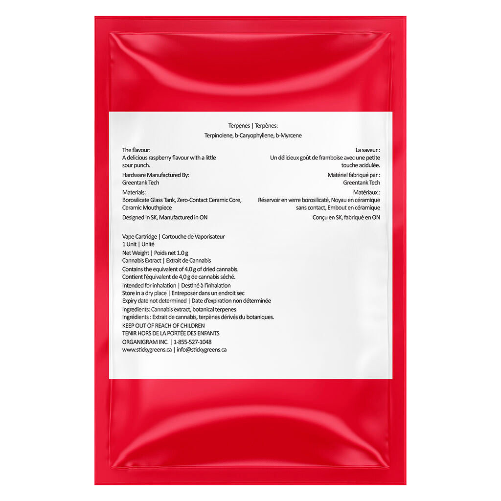Red Razzleberry Liquid Diamond 510 Thread Cartridge