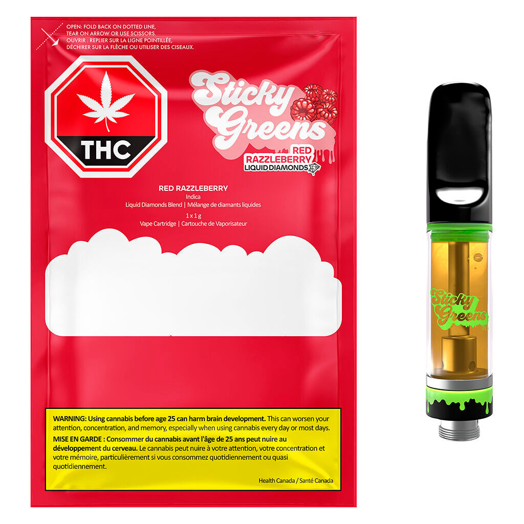 Red Razzleberry Liquid Diamond 510 Thread Cartridge - 