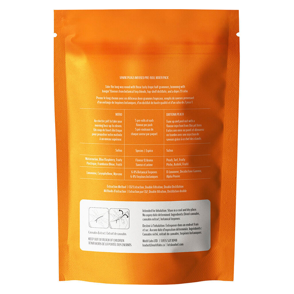 Spark plugs: Nitro+Daytona Peach Infused Pre-Roll - 