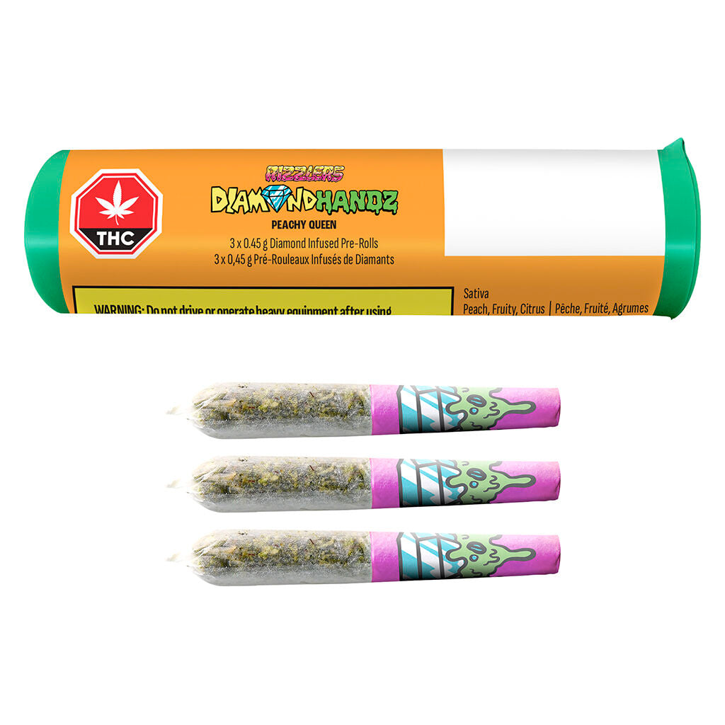 Diamond Handz - Peachy Queen Diamond Infused Pre-Roll - 