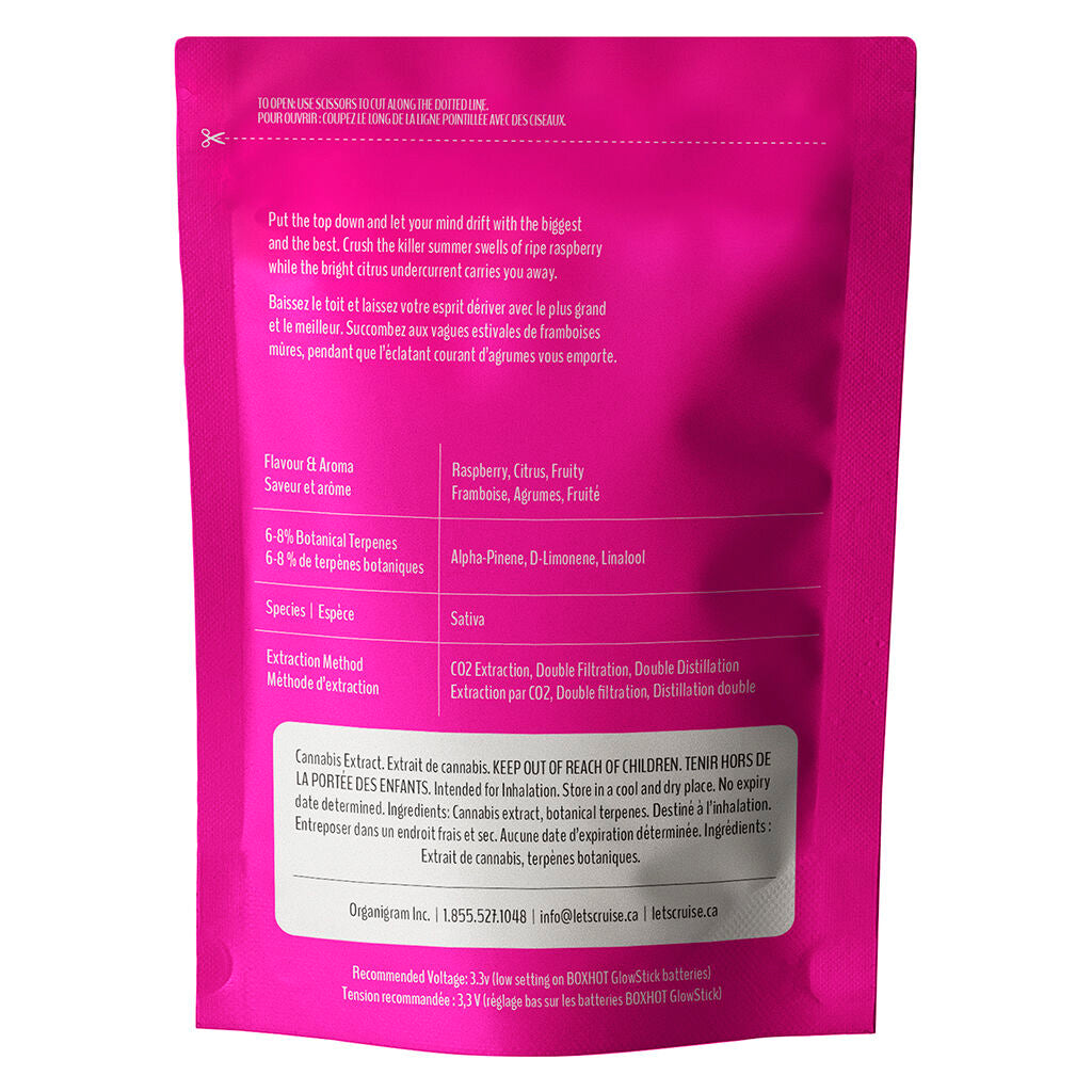 Raspberry Riptide THC + CBD 510 Thread Cartridge - 