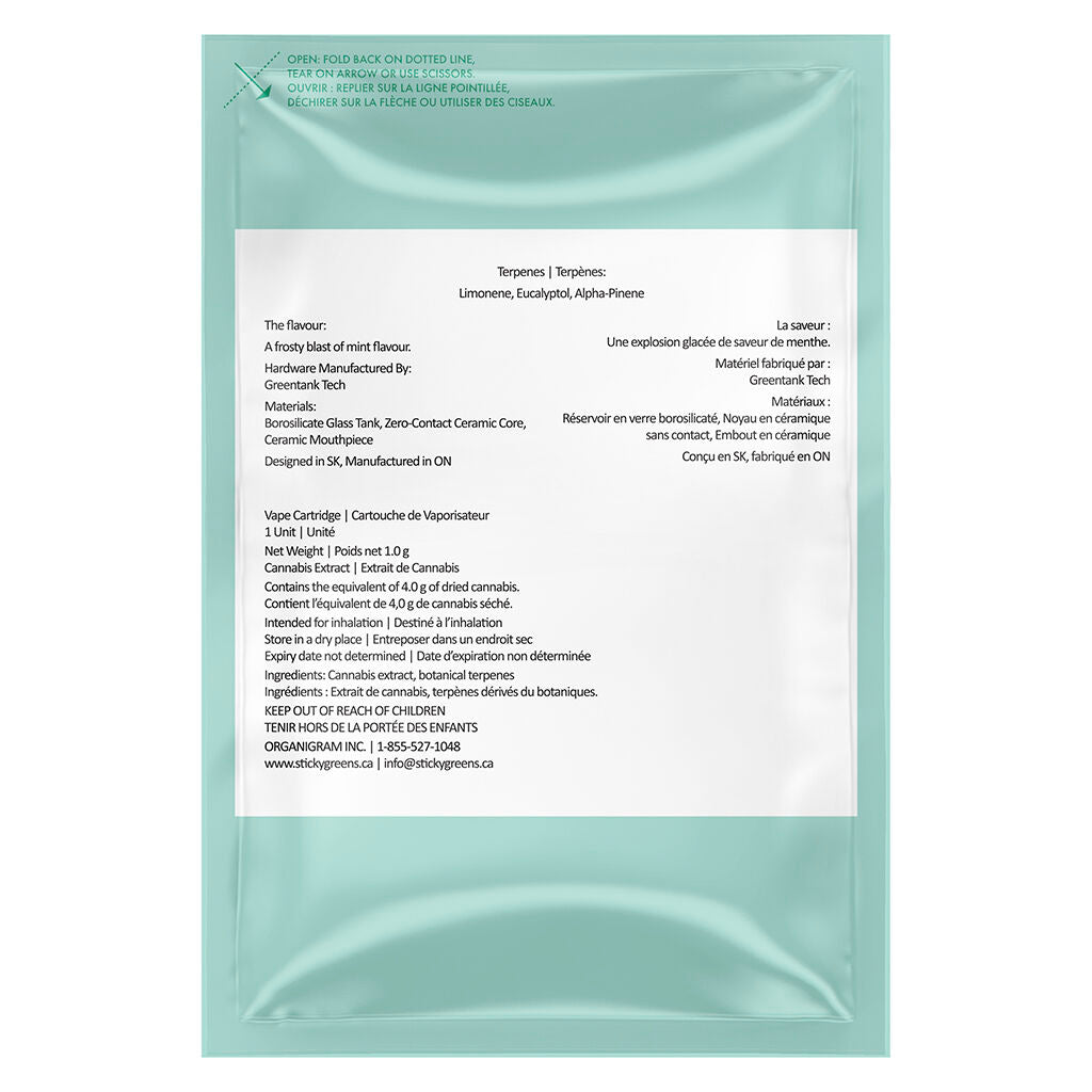 Iced Mint - Liquid Diamond 510 Thread Cartridge - 