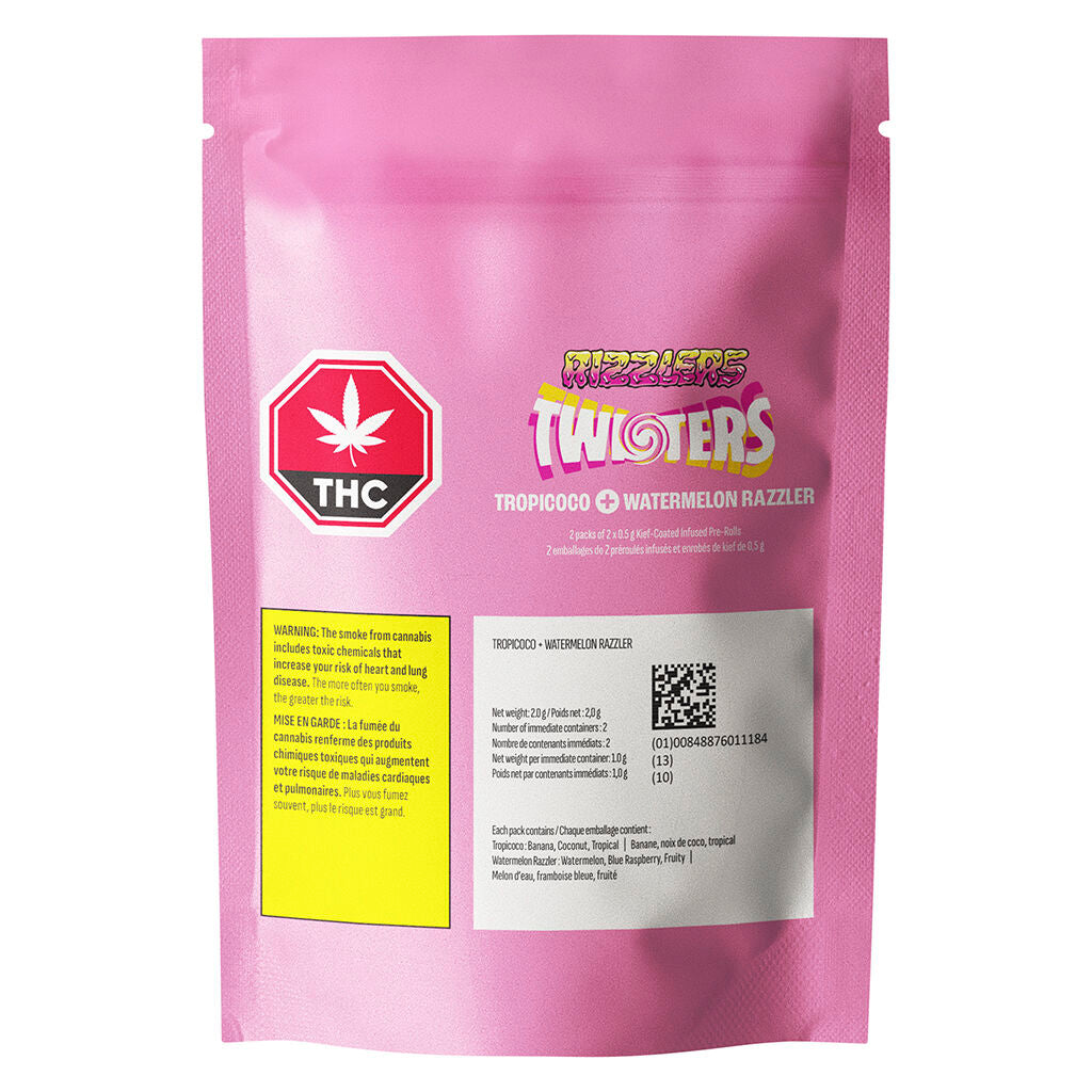 Twisters - Tropicoco & Watermelon Razzler M Infused Pre-Roll - 