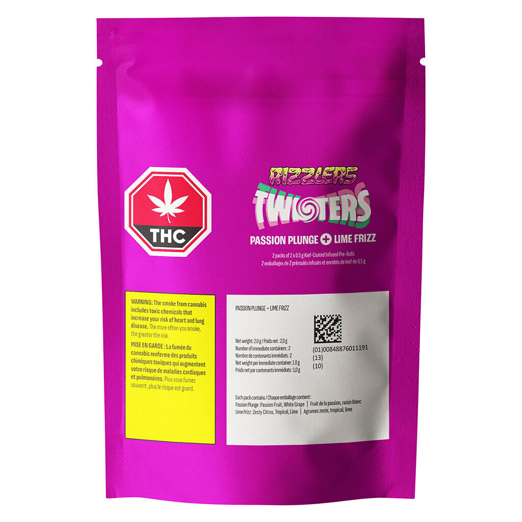 Twisters - Passion Plunge & Lime Frizz Razz Infused Pre-Roll - 