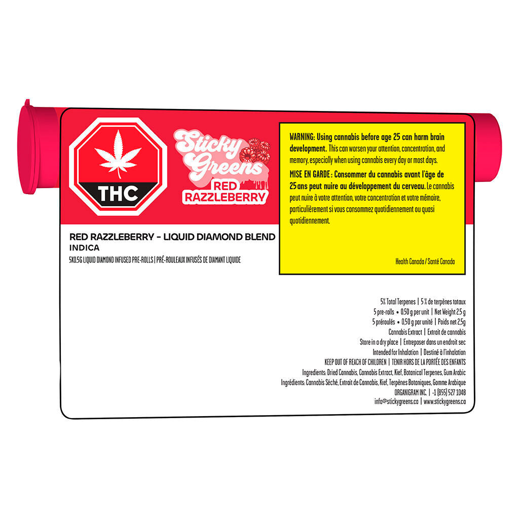 Red Razzleberry Liquid Diamond Infused Pre-Roll - 