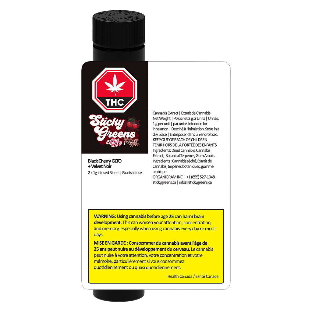 Black Cherry GLTO+Velvet Noir infused Blunt combo pack - 