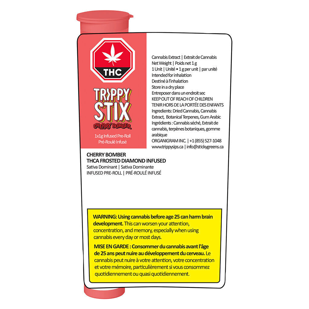 Trippy Stix DBL Diamond Pre-Roll - Cherry Bomber
