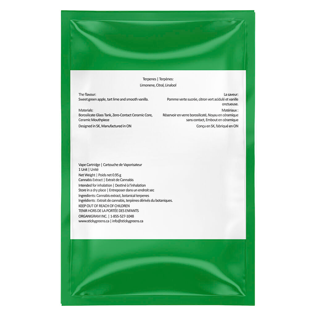 Electric Green Frog Pure Diamonds 97+ V 510 Thread Cartridge - 