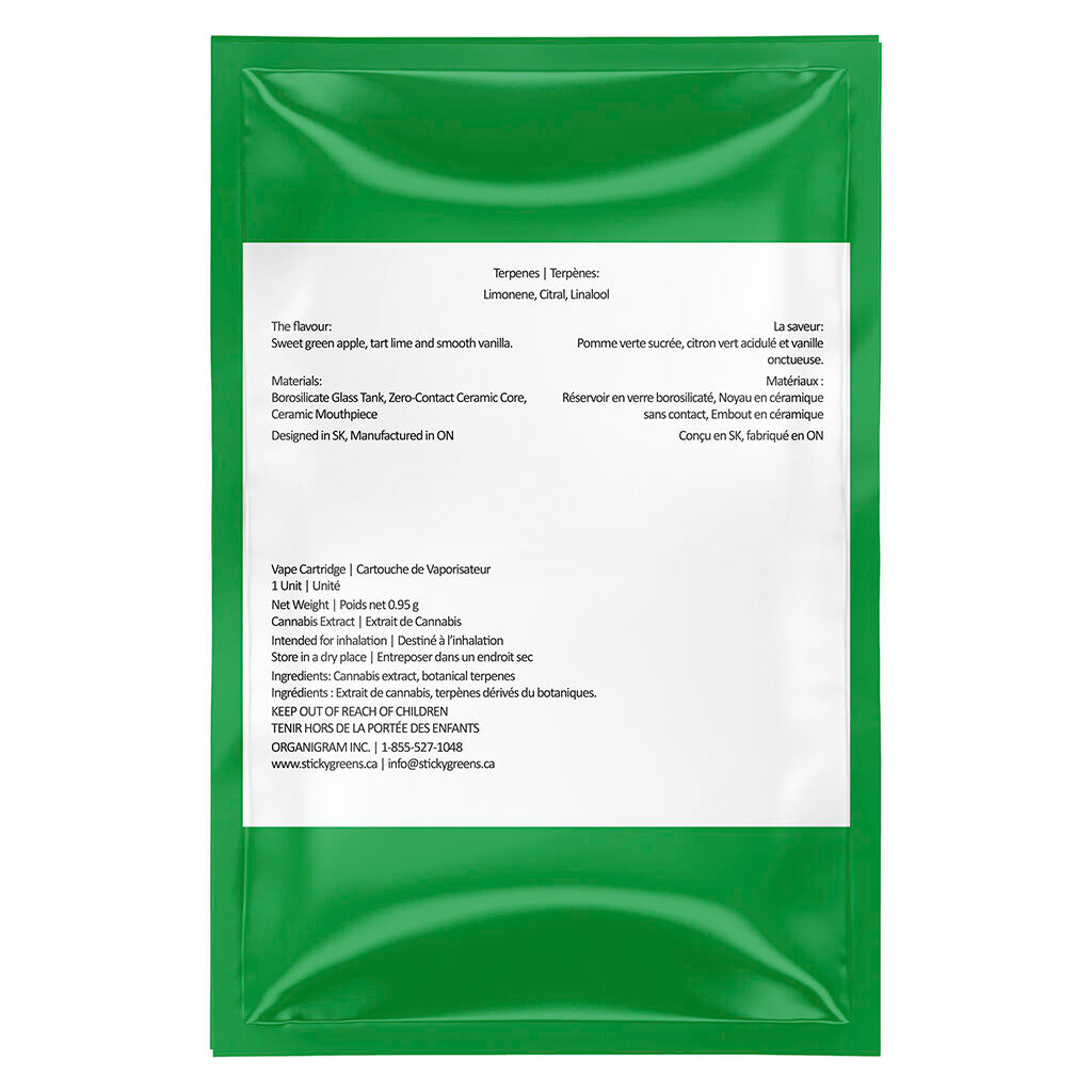 Electric Green Frog Pure Diamonds 97+ V 510 Thread Cartridge - 