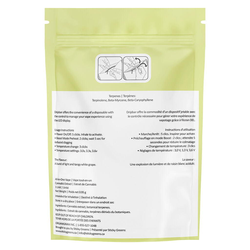 Vaporisateur tout-en-un White Grape Crusher Dripbar