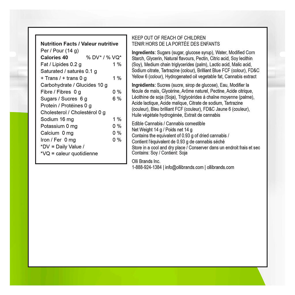 Sour Kiwi & Mango THC/CBG/CBD - 