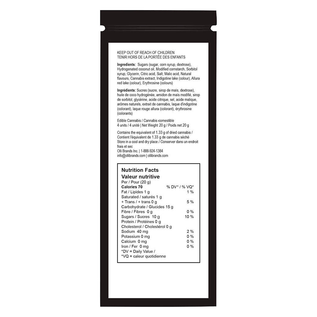 1:1:1:1 Original Cherry Taffy THC/CBN/CBG/CBD - 