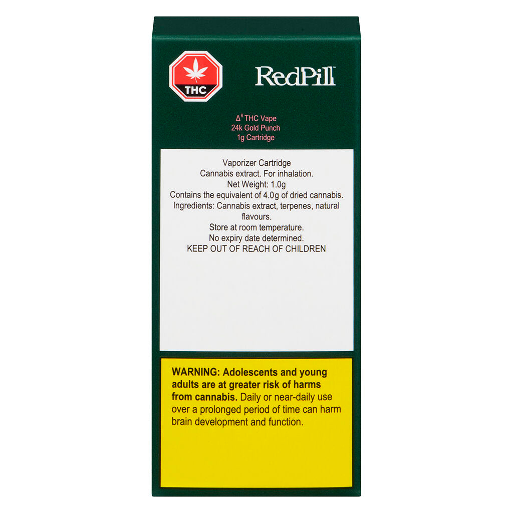 24K Gold Punch Δ8 THC 510 Thread Cartridge - 