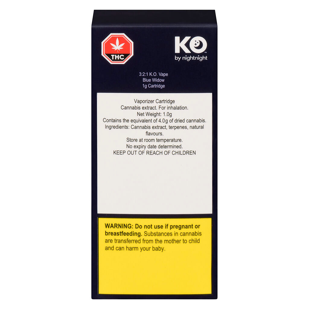3:2:1 K.O. Vape - Blue Widow 510 Thread Cartridge - 