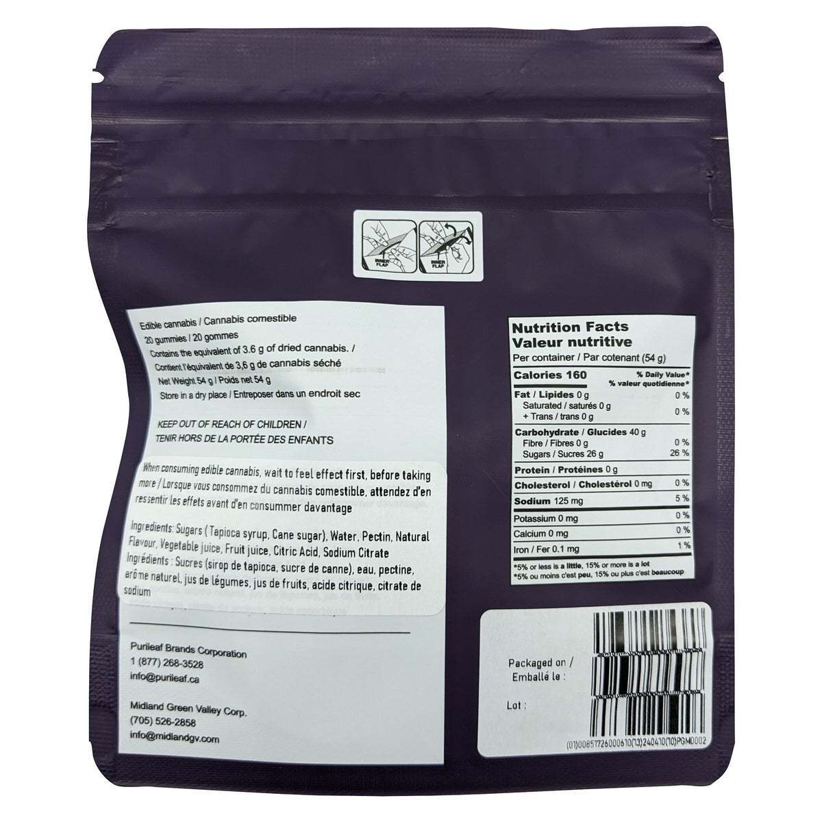 CBN+CBD Gélifiés  - Goodnight Grape