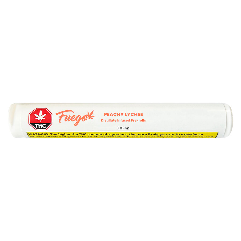 Peachy Lychee Distillate Infused Pre-Roll - 