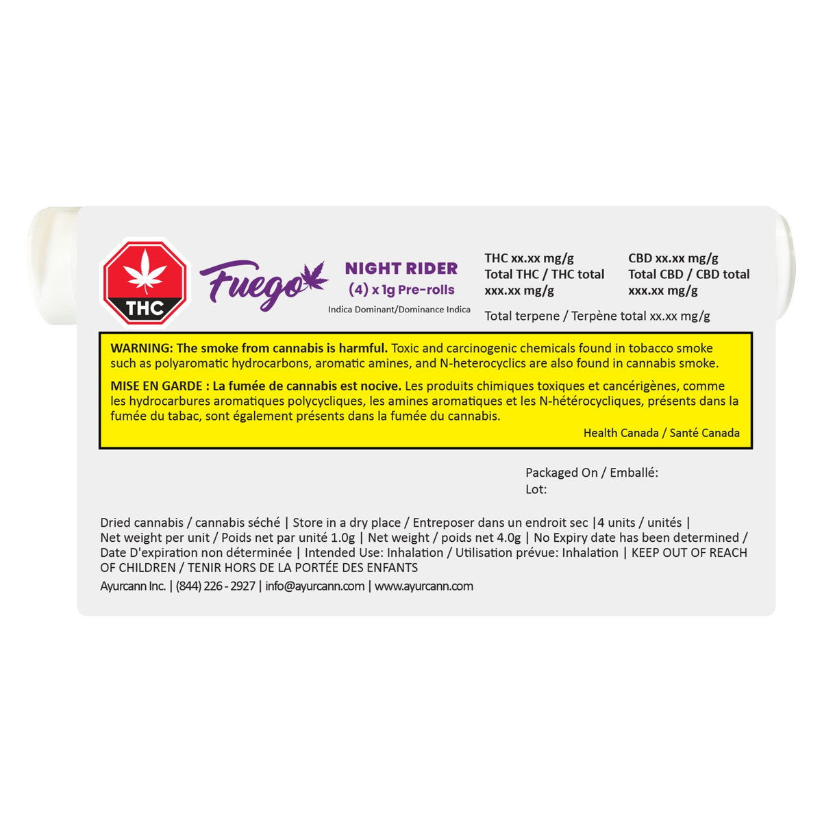Night Rider Indica Pre-Roll