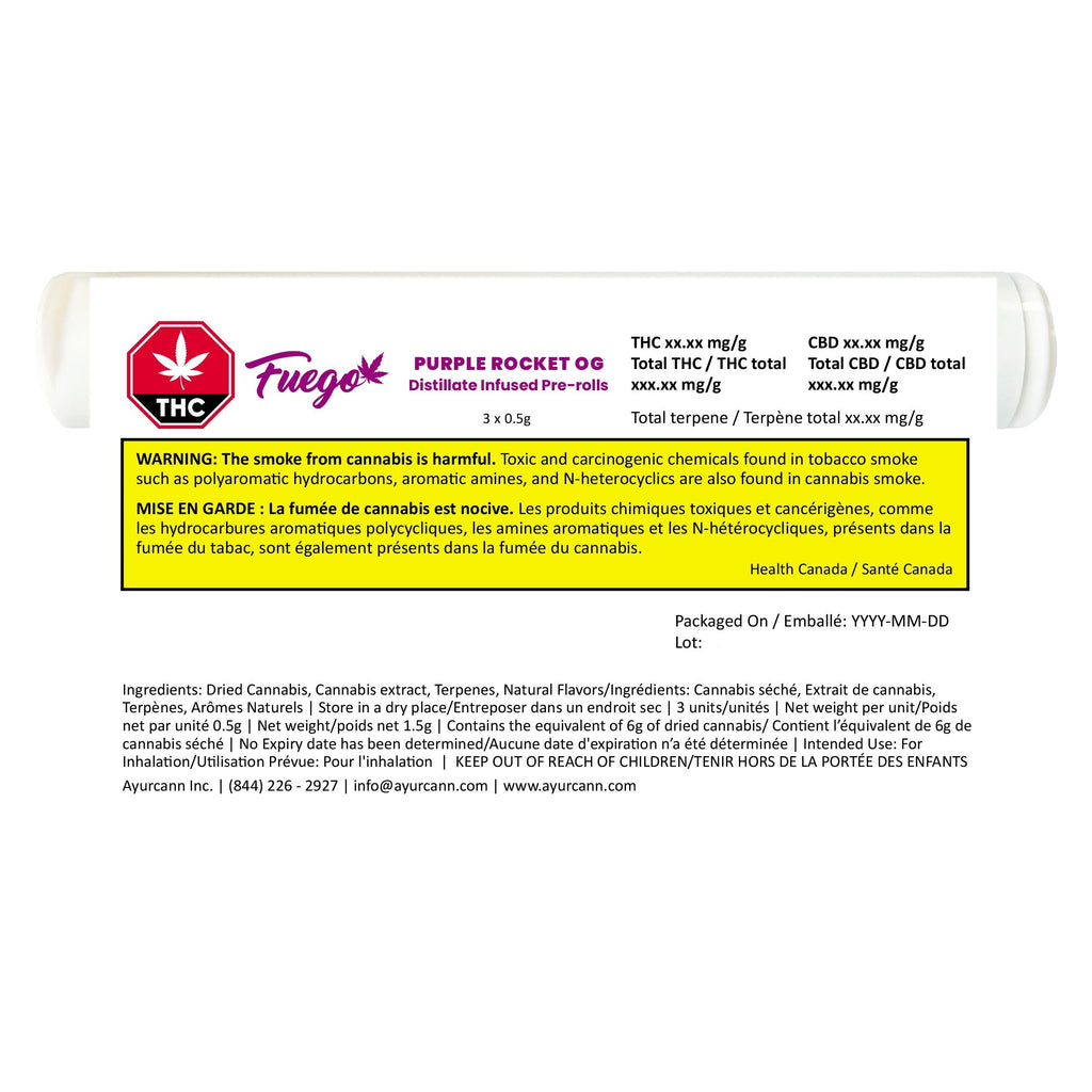 Purple Rocket OG Distillate Infused Pre-Roll - 