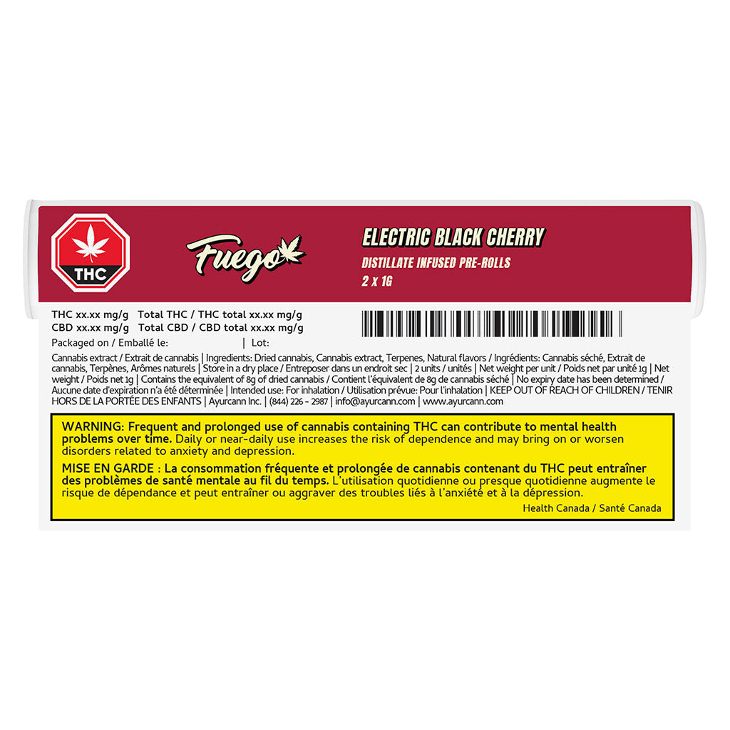 Electric Black Cherry Distillate Infused Pre-Roll - 
