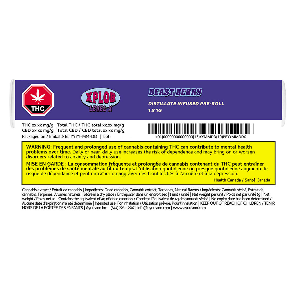 Beast Berry Distillate Infused Pre-Roll - 