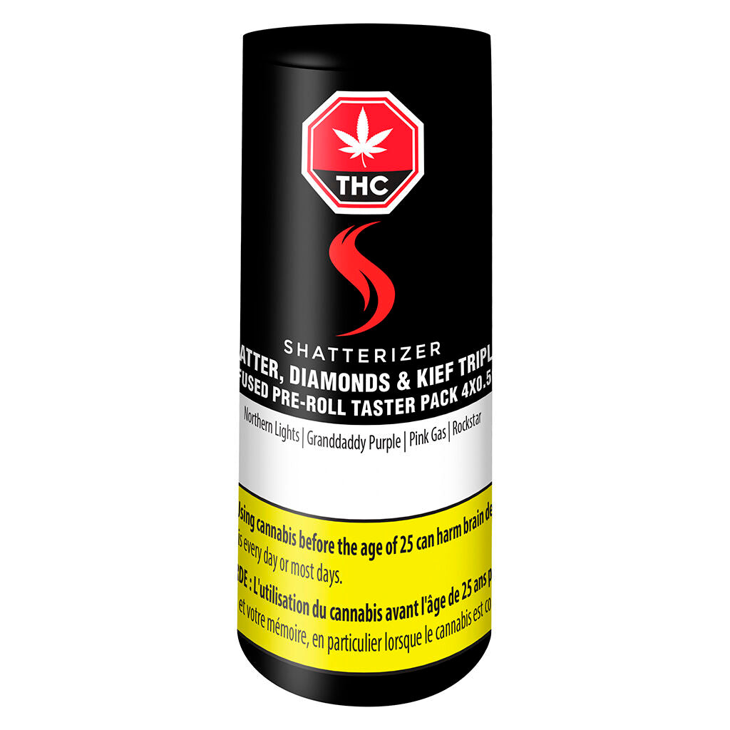 Shatter Diamonds & Kief Triple Infused Pre-Roll Taster Pack - 