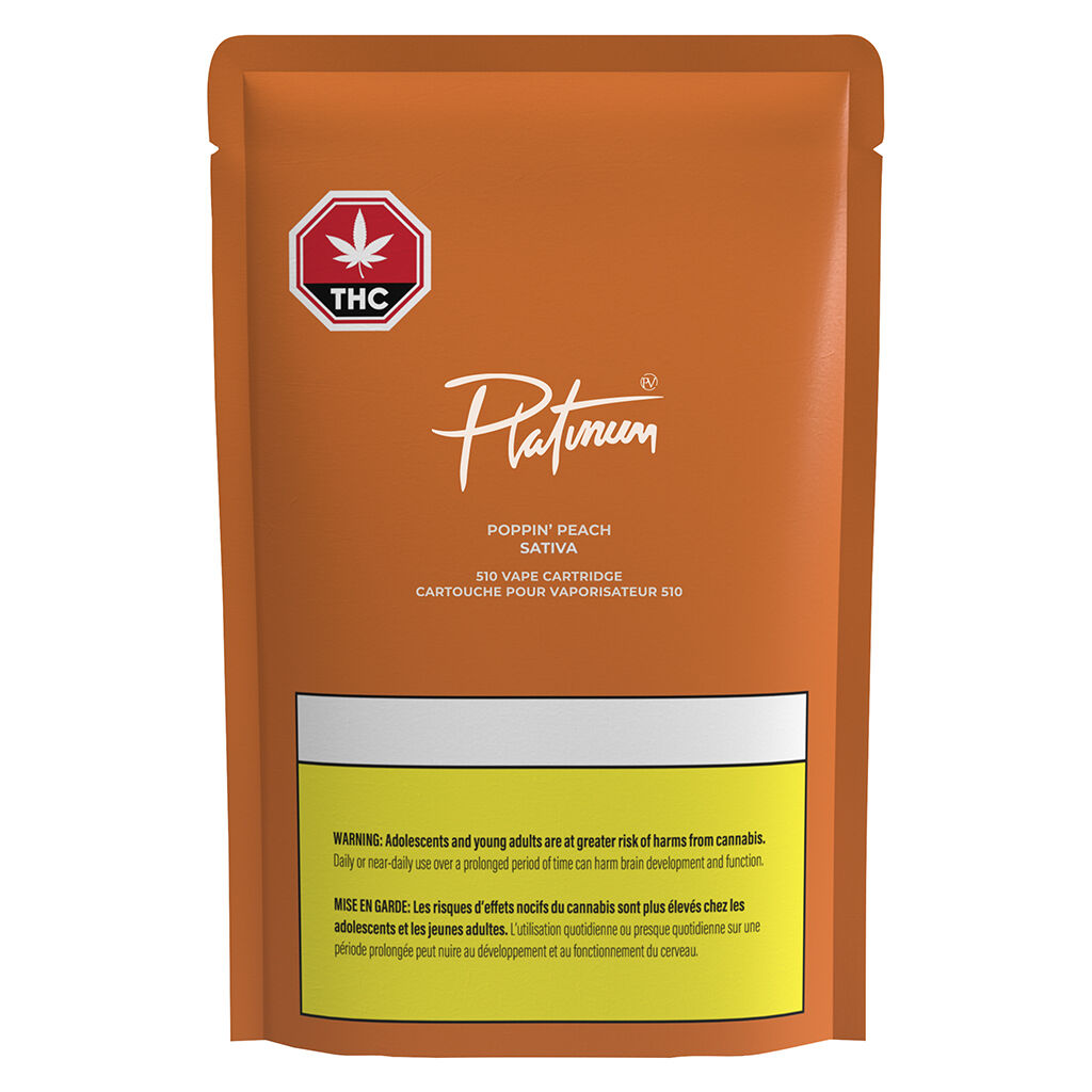 Poppin' Peach Liquid Diamond 510 Thread Cartridge - 