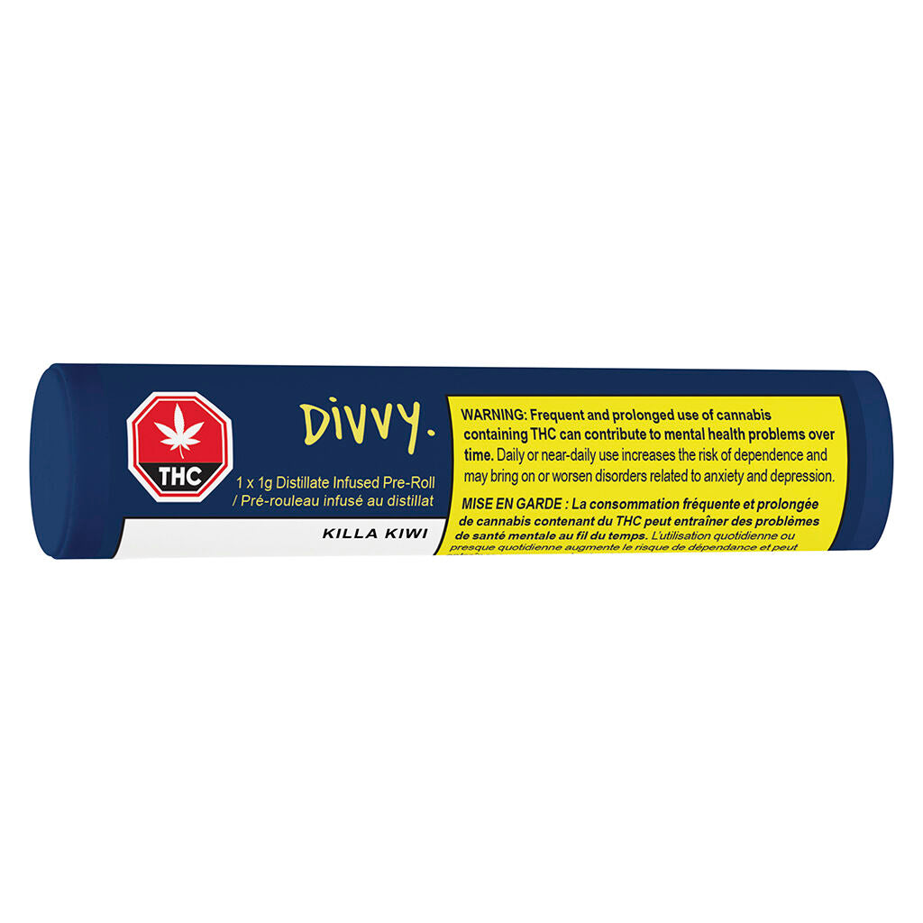 Killa Kiwi Distillate Infused Pre-Roll - 