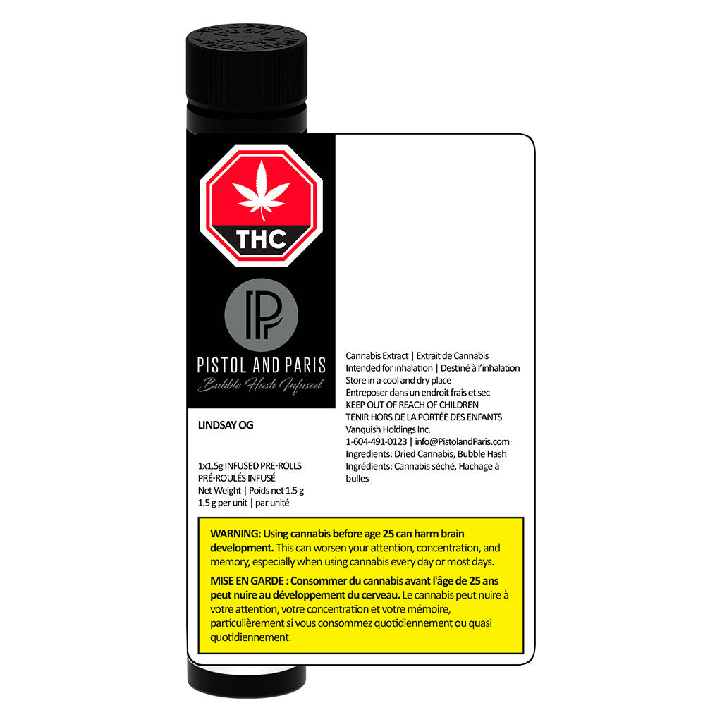 Lindsay OG Bubble Hash Infused Pre-Roll - 