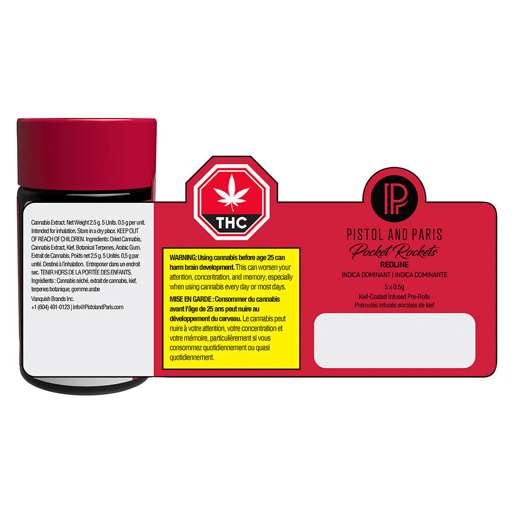 Pocket Rockets Redline Infused Pre-Roll - 