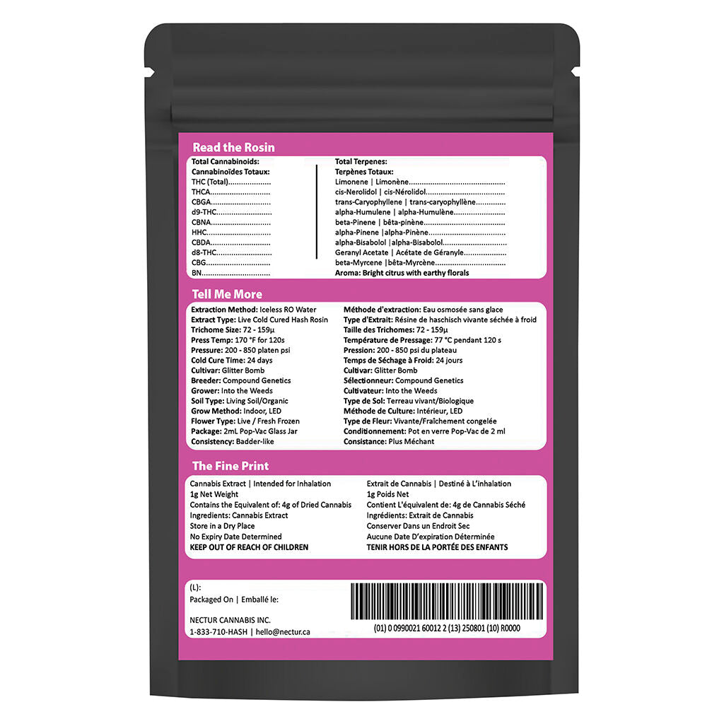 Solventless Rotating Cold Cured Live Hash Rosin - 