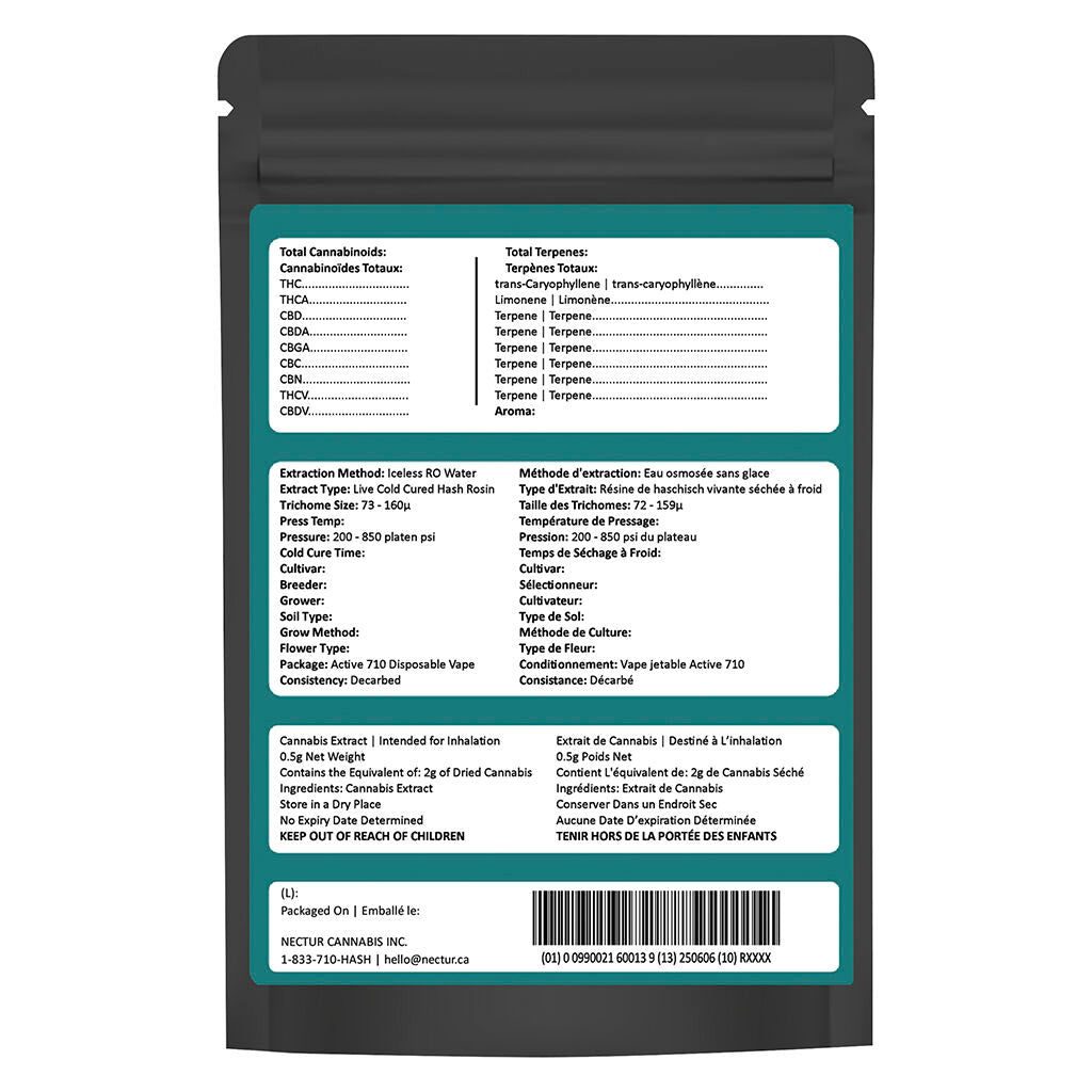 Rotating Cold Cured Live Hash Rosin Disposable Vape - 