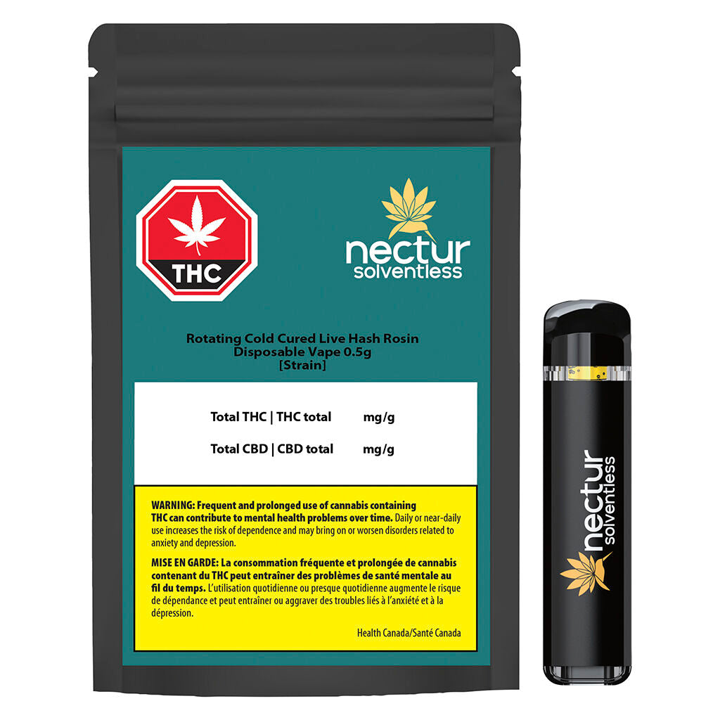 Rotating Cold Cured Live Hash Rosin Disposable Vape - 