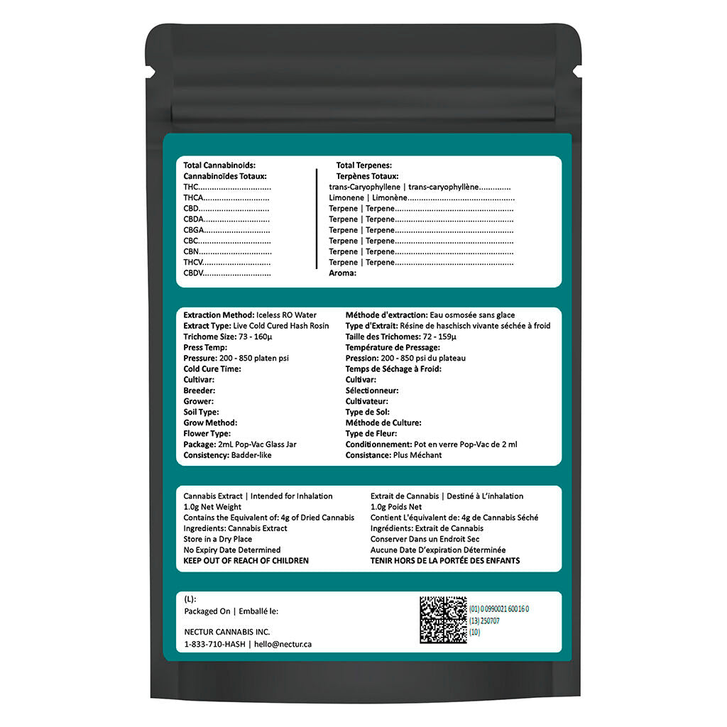 Slurricane Cold Cured Live Hash Rosin - 