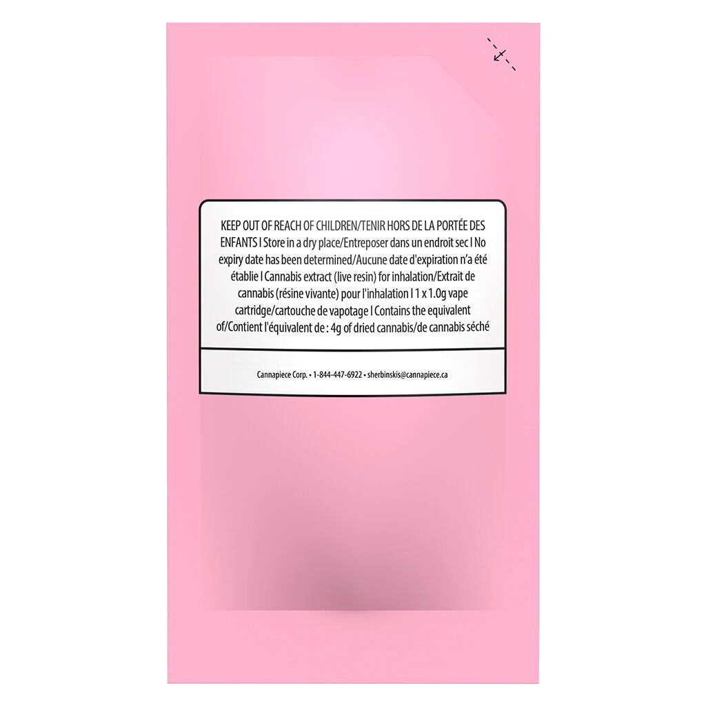Pink Sherbs Live Resin 510 Thread Cartridge