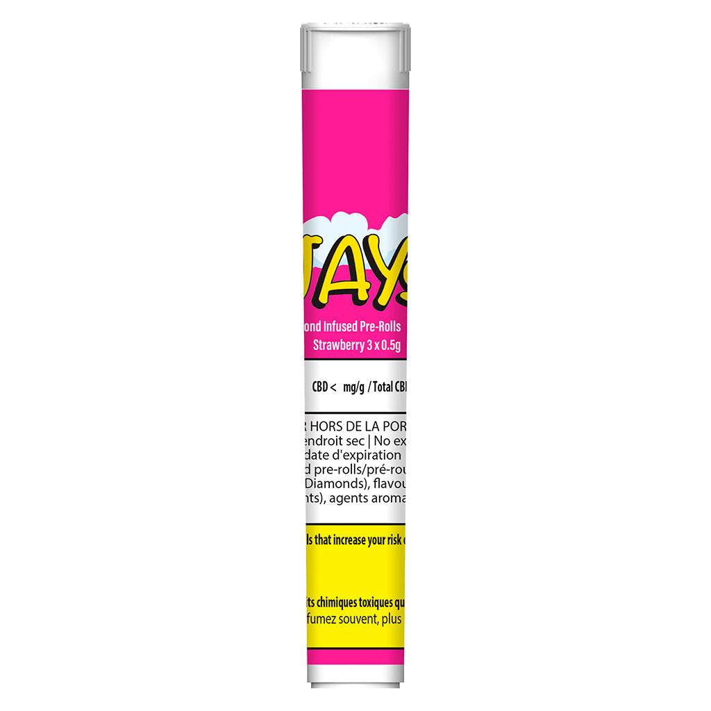High Potency 50+ Diamond Infused Strawberry Pre-Rolls - 