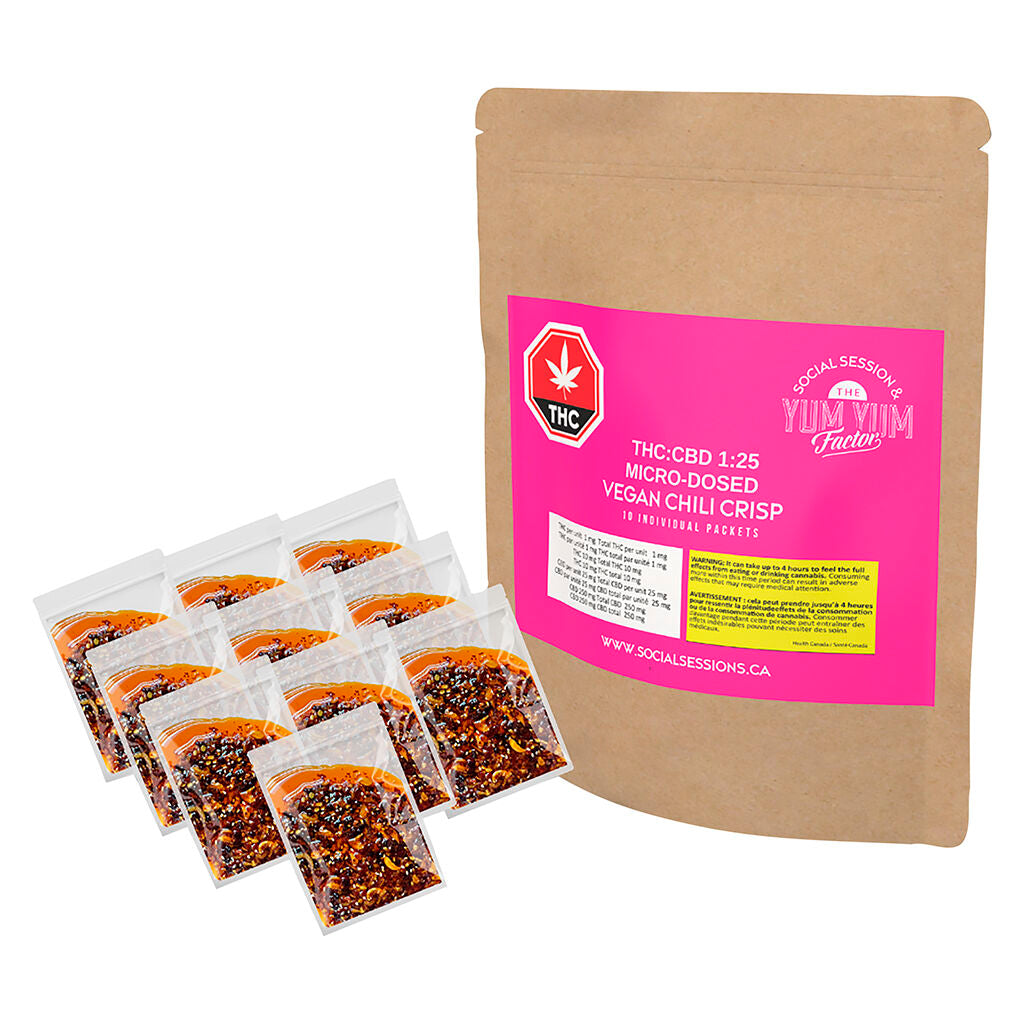 Yum Yum Factor THC:CBD 1:25 Micro-Dosed VEGAN CHILI CRISP - 
