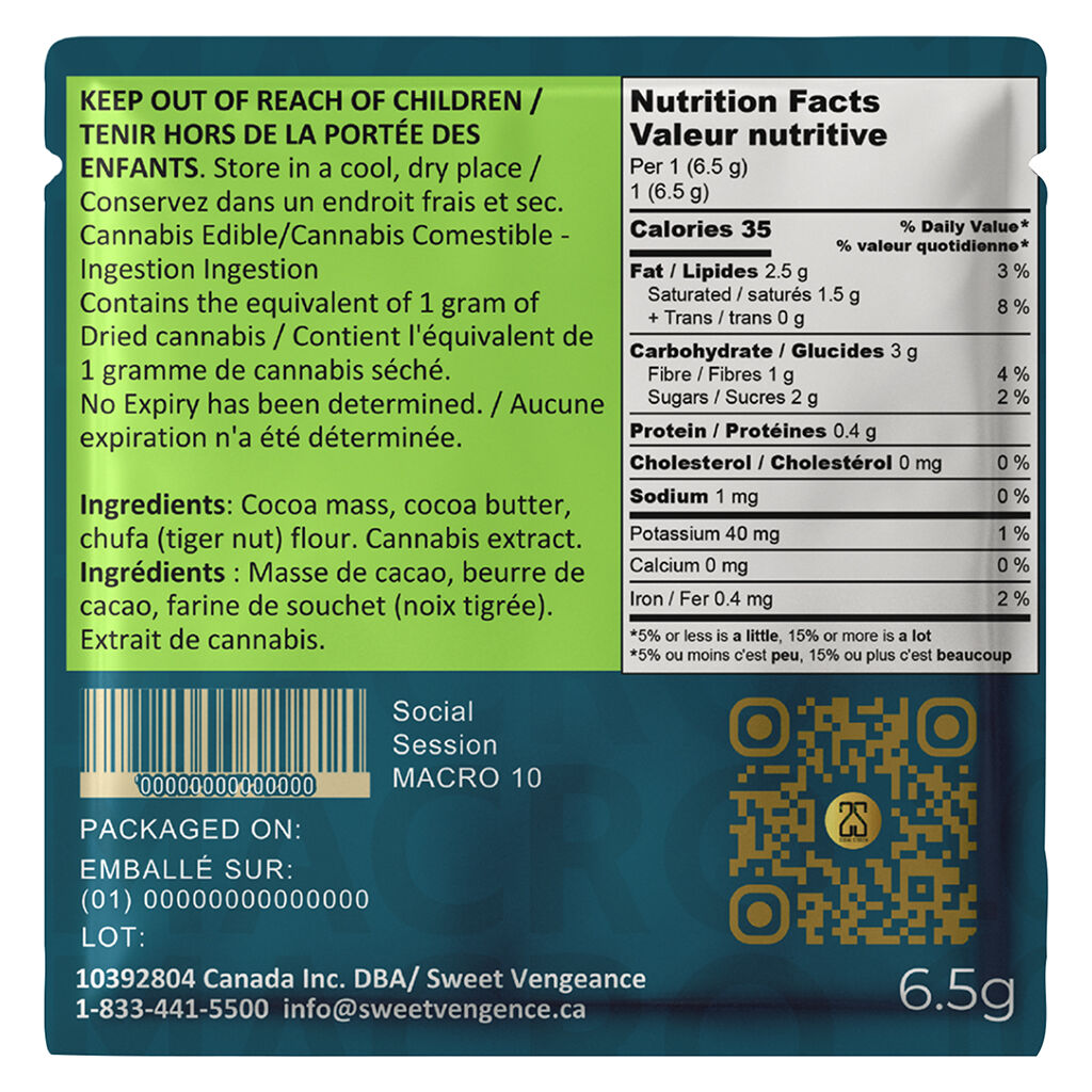 Macro 10 – Vegan “Mylk” Chocolate (Single 10)