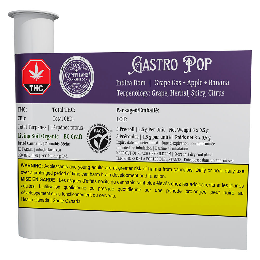 BC ORGANIC (LSO) GASTRO POP Pre-Roll - 